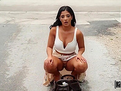 Oliver Flynn And Kosame Dash - Latina Fucks For Cash Outdoors