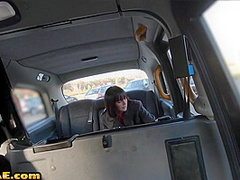 Bigass taxi slut in lingerie fucked in car by driver outdoor