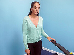 Rebecca G in Treadmill Tease - DownblouseJerk