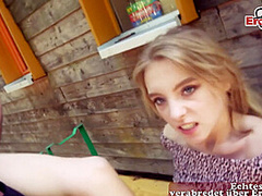 Small 18yo tourist teen seduced in public for outdoor sex story