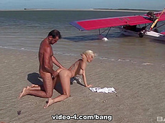 Caylian curtis fucks a pilot on a secluded island beach - BANG