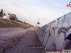 German chubby bbw teen picked up in public and fucked on street