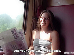 CzechStreets - A quickie on a fast train with an unfaithful beauty