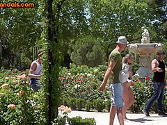 Public bitch drilled by nice dick in wet pussy hole