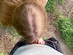 A Walk Along The River Bank Ended With A Blowjob And A Cumshot In The Mouth