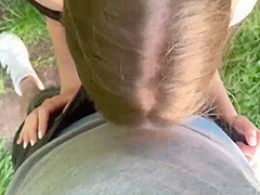 A Walk Along The River Bank Ended With A Blowjob And A Cumshot In The Mouth