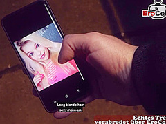 Real Pickup german chubby teen slut in public train station