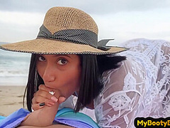 Bigbooty Latina smashed in wet pussy by big white dick