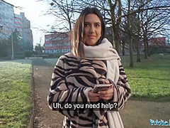 Beautiful Brunette Biology Student Cums Over A Stranger Cock