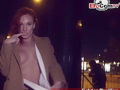 Street fuck in Night Skinny Hooker and german pickup agent