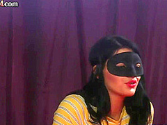 CFNM British dominas suck cock of bound guy in group