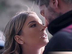 His Cute Blonde Gf Loves To Fuck Outdoors By The Road