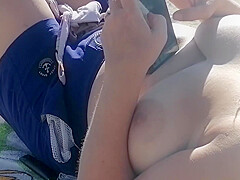 Voyeur public beach topless