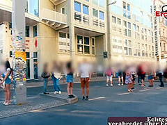 Tiny Au Pair student teen meet for real blind date in germany