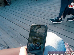 Tiny Au Pair student teen meet for real blind date in germany