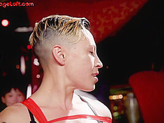 BDSM public IR babe with hairy pussy gets fucked 4 voyeurs