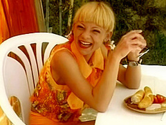 A Hot Blonde Babe From Germany Gets Fucked Hard In The Backyard