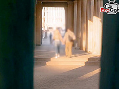 German natural teen next door try real public blind date