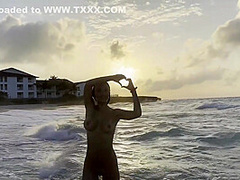 Swims In Atlantic Ocean And Poses Naked On A Public Beach In Cuba - Monika Fox