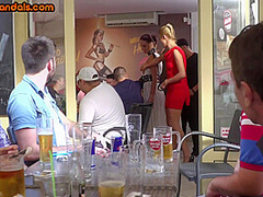Public BDSM sluts fucked and pissed in voyeuristic orgy