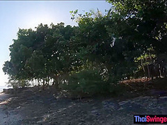 Amateur Thai girlfriend sex on the beach somewhere in the Philippines