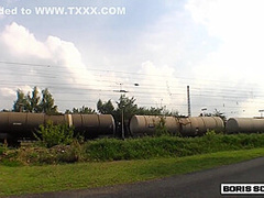 Boris Schwarz - Innocent Teen Talked Into Outdoor Fuck By Horny Railway Worker