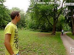 Chubby German Girl Gets Her Pussy Fucked Hard Outdoor