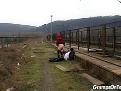 Gramps fetish teen sucks dick and gets fucked