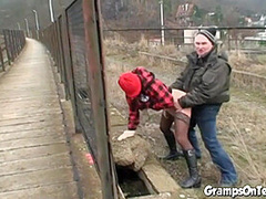 Gramps fetish teen sucks dick and gets fucked