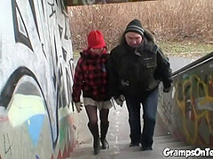 Gramps fetish teen sucks dick and gets fucked
