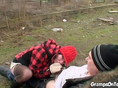 Gramps fetish teen sucks dick and gets fucked