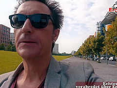 Stupid german guy meet cute student tourist teen on street