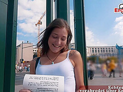 Stupid german guy meet cute student tourist teen on street
