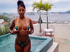 Mariana Martix - Fucked In An Outdoor Jacuzzi In Brazil - Shh!! Watch Out For The Neighbors 9 Min