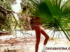 Stunning Latina With Perfect Small Tits Naked On Beach