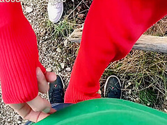 Skinny Teen Masturbate Handjob My Horny Dick Outdoor In The Wood 7 Min