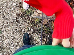 Skinny Teen Masturbate Handjob My Horny Dick Outdoor In The Wood 7 Min