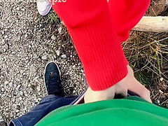 Skinny Teen Masturbate Handjob My Horny Dick Outdoor In The Wood 7 Min