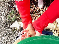 Skinny Teen Masturbate Handjob My Horny Dick Outdoor In The Wood 7 Min