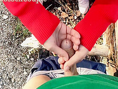 Skinny Teen Masturbate Handjob My Horny Dick Outdoor In The Wood 7 Min