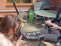 Licking Mistresss Muddy Boots Clean