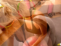 Louise in Perky Workout - DownblouseJerk