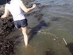 Its Summer! Its Sea! Maybe This End Of It... From Creampie Sex At The Beach With A Bright Filthy Bitch