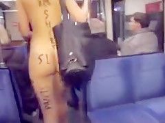Hottest amateur Exhibitionism, Bus porn scene