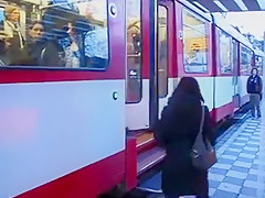 Hottest amateur Exhibitionism, Bus porn scene