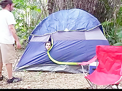 Girlfriend fucked on camping trip.