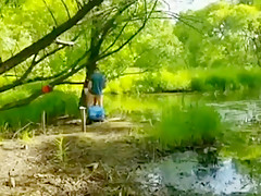 Wife with friend (outdoor)