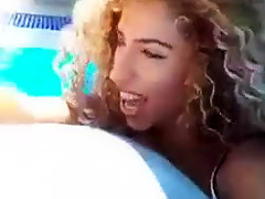 Anastasia giousef on a shark