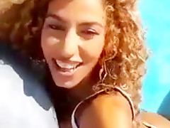 Anastasia giousef on a shark