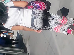 Azz jiggle and wiggle big booty walk down the streets